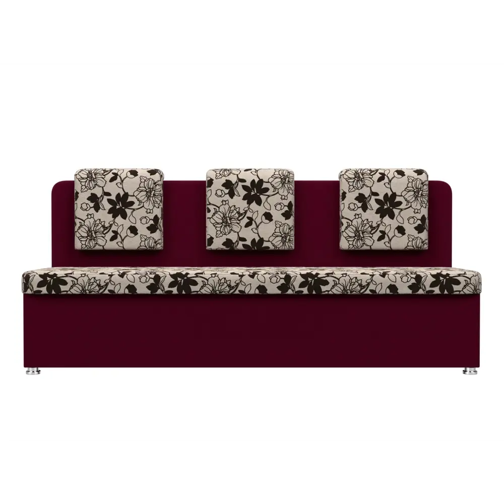 Фото 2 Диван Лига Диванов Маккон 109224 185x89x54 см рогожка цвет бежевый/бордовый Фото 2 Диван Лига Диванов Маккон 109224 185x89x54 см рогожка цвет бежевый/бордовый