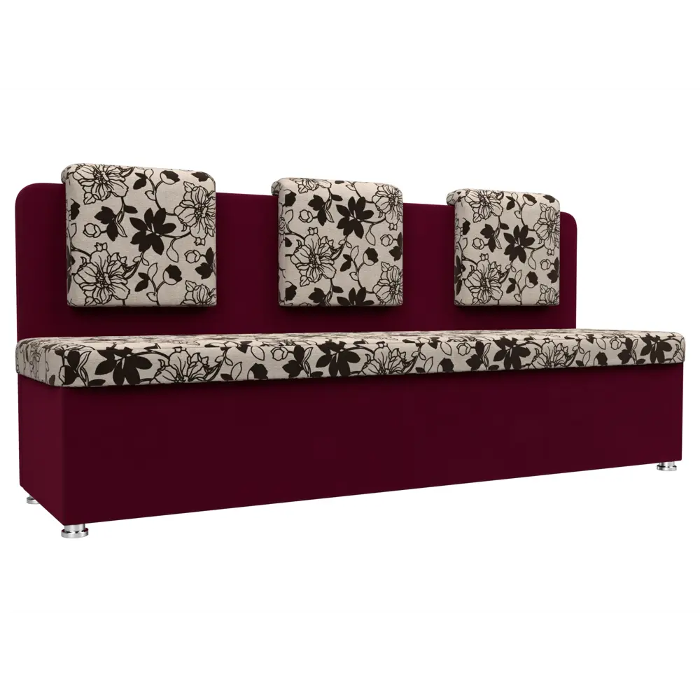 Фото Диван Лига Диванов Маккон 109224 185x89x54 см рогожка цвет бежевый/бордовый Фото Диван Лига Диванов Маккон 109224 185x89x54 см рогожка цвет бежевый/бордовый