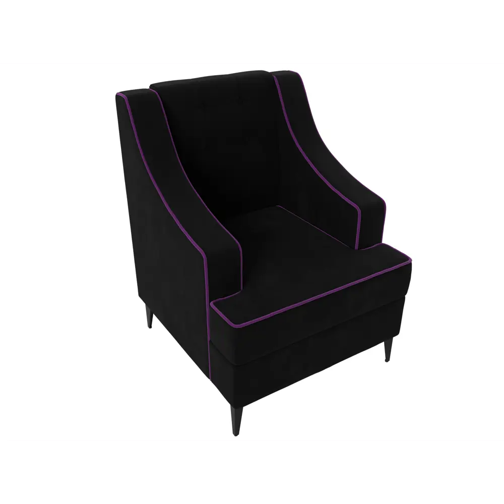 Фото 5 Кресло Лига Диванов Марк 111881 93x103x82 см микровельвет цвет черный/фиолетовый Фото 5 Кресло Лига Диванов Марк 111881 93x103x82 см микровельвет цвет черный/фиолетовый