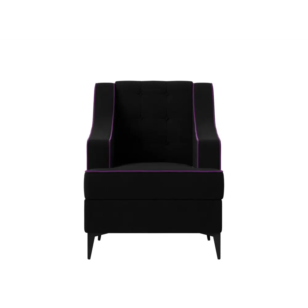Фото 2 Кресло Лига Диванов Марк 111881 93x103x82 см микровельвет цвет черный/фиолетовый Фото 2 Кресло Лига Диванов Марк 111881 93x103x82 см микровельвет цвет черный/фиолетовый