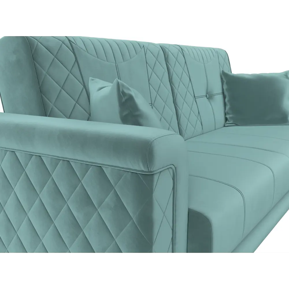 Фото 4 Диван прямой Лига Диванов Неаполь 227x90x93 см велюр цвет бирюзовый Фото 4 Диван прямой Лига Диванов Неаполь 227x90x93 см велюр цвет бирюзовый