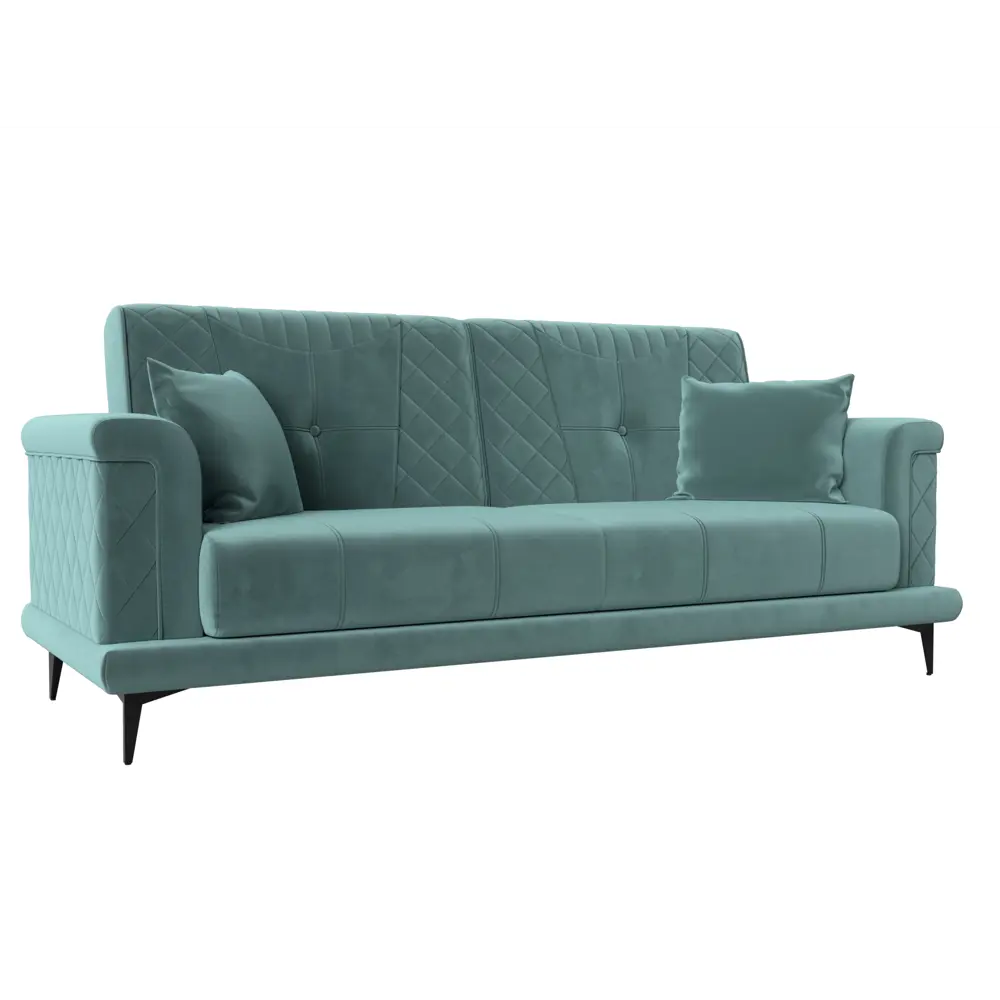 Фото Диван прямой Лига Диванов Неаполь 227x90x93 см велюр цвет бирюзовый Фото Диван прямой Лига Диванов Неаполь 227x90x93 см велюр цвет бирюзовый