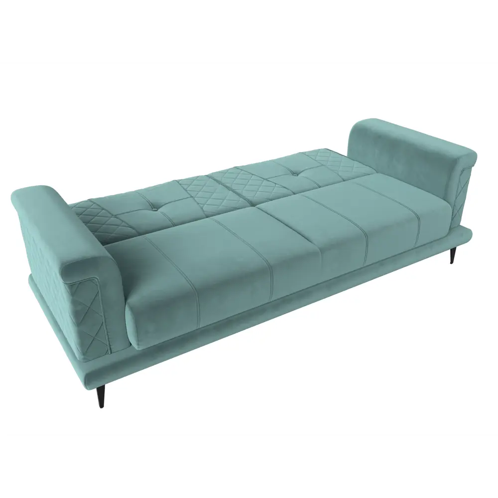 Фото 6 Диван прямой Лига Диванов Неаполь 227x90x93 см велюр цвет бирюзовый Фото 6 Диван прямой Лига Диванов Неаполь 227x90x93 см велюр цвет бирюзовый