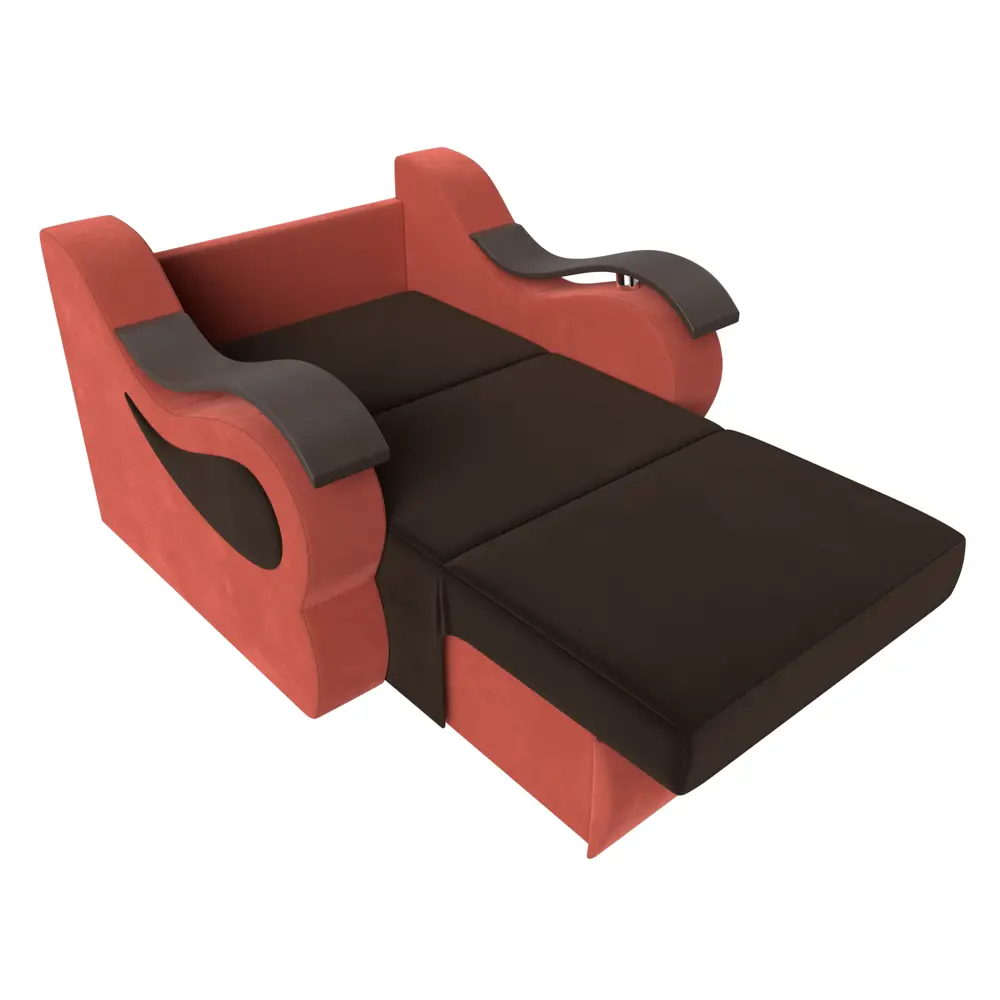 Фото 6 Кресло Лига Диванов Меркурий 111613 92x93x110 см микровельвет цвет коричневый/коралловый Фото 6 Кресло Лига Диванов Меркурий 111613 92x93x110 см микровельвет цвет коричневый/коралловый