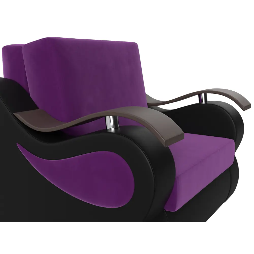 Фото 4 Кресло Лига Диванов Меркурий 106313 112x93x110 см микровельвет цвет черный/фиолетовый Фото 4 Кресло Лига Диванов Меркурий 106313 112x93x110 см микровельвет цвет черный/фиолетовый