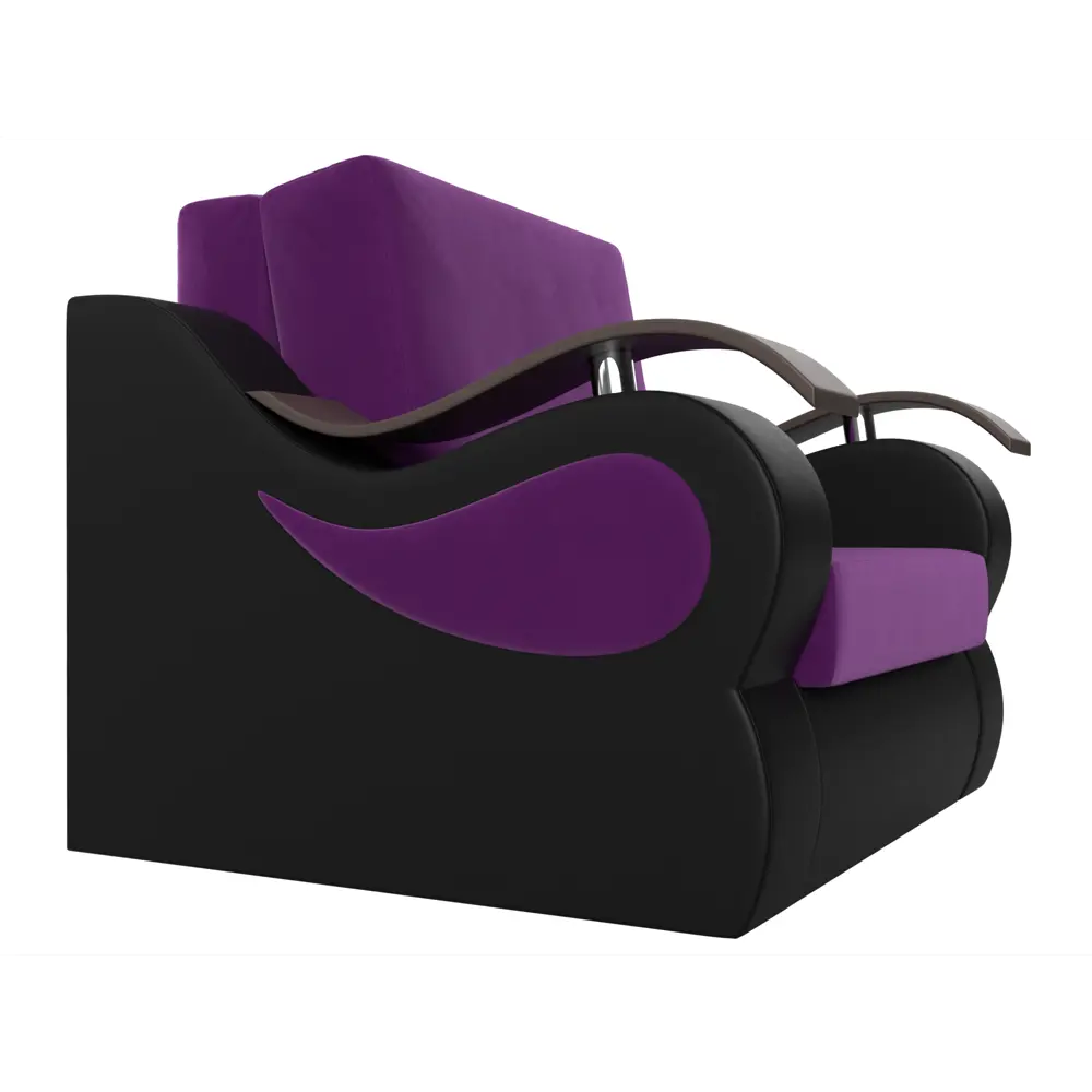 Фото 3 Кресло Лига Диванов Меркурий 106313 112x93x110 см микровельвет цвет черный/фиолетовый Фото 3 Кресло Лига Диванов Меркурий 106313 112x93x110 см микровельвет цвет черный/фиолетовый