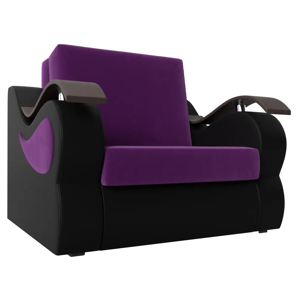 Фото Кресло Лига Диванов Меркурий 106313 112x93x110 см микровельвет цвет черный/фиолетовый Фото Кресло Лига Диванов Меркурий 106313 112x93x110 см микровельвет цвет черный/фиолетовый