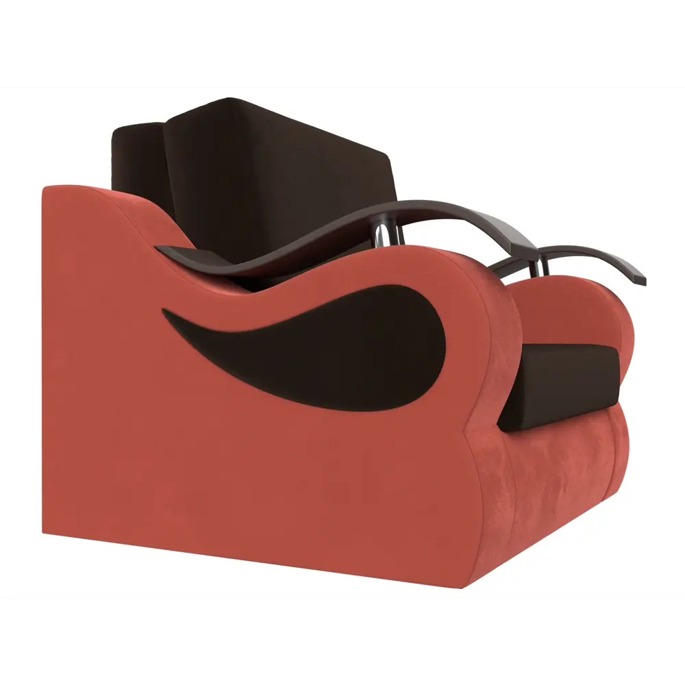 Фото 3 Кресло Лига Диванов Меркурий 111624 112x93x110 см микровельвет цвет коричневый/коралловый Фото 3 Кресло Лига Диванов Меркурий 111624 112x93x110 см микровельвет цвет коричневый/коралловый