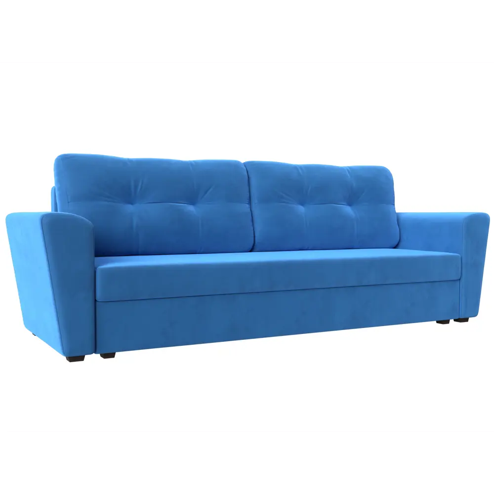 Фото Диван прямой Лига Диванов Амстердам Лайт 234x91x77 см пенополиуретан цвет голубой