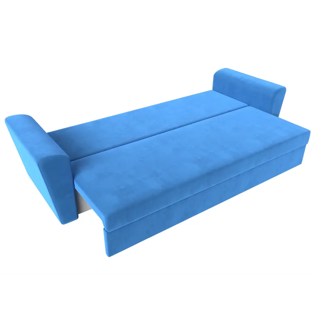 Фото 7 Диван прямой Лига Диванов Амстердам Лайт 234x91x77 см пенополиуретан цвет голубой