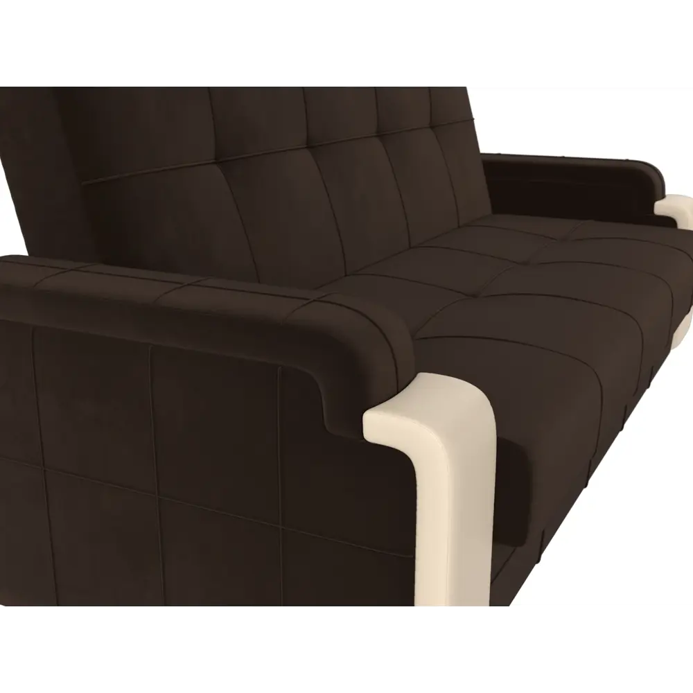 Фото 4 Диван Лига Диванов Николь 112770 225x99x100 см микровельвет цвет бежевый/коричневый Фото 4 Диван Лига Диванов Николь 112770 225x99x100 см микровельвет цвет бежевый/коричневый