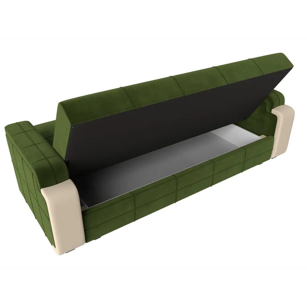 Фото 6 Диван Лига Диванов Николь 225x99x100 см микровельвет цвет бежевый/зеленый Фото 6 Диван Лига Диванов Николь 225x99x100 см микровельвет цвет бежевый/зеленый