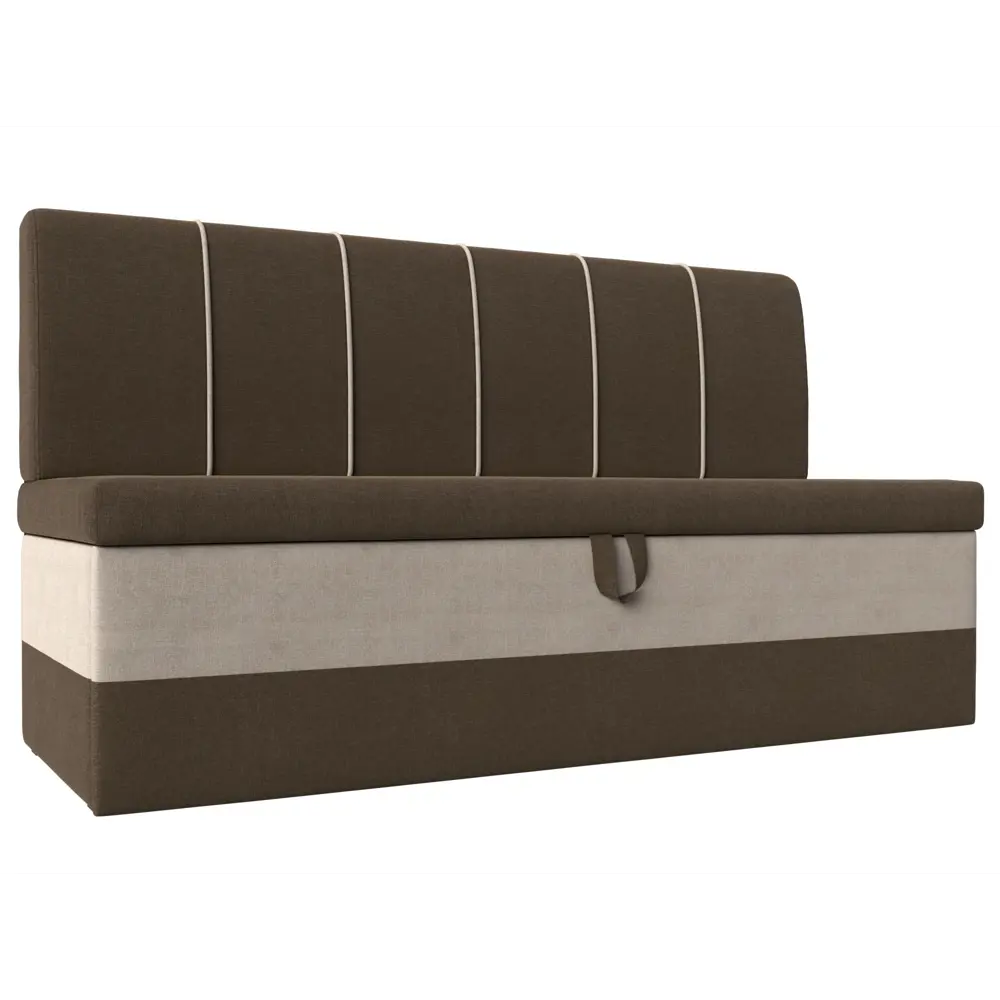 Фото Диван Лига Диванов Энигма 112907 184x95x64 см рогожка цвет бежевый/коричневый Фото Диван Лига Диванов Энигма 112907 184x95x64 см рогожка цвет бежевый/коричневый