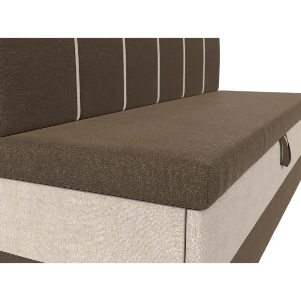 Фото 4 Диван Лига Диванов Энигма 112907 184x95x64 см рогожка цвет бежевый/коричневый Фото 4 Диван Лига Диванов Энигма 112907 184x95x64 см рогожка цвет бежевый/коричневый