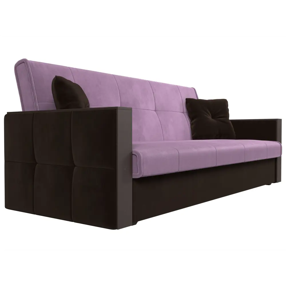 Фото 3 Диван Лига диванов Валенсия 210x90x85 см микровельвет цвет сиреневый/коричневый Фото 3 Диван Лига диванов Валенсия 210x90x85 см микровельвет цвет сиреневый/коричневый