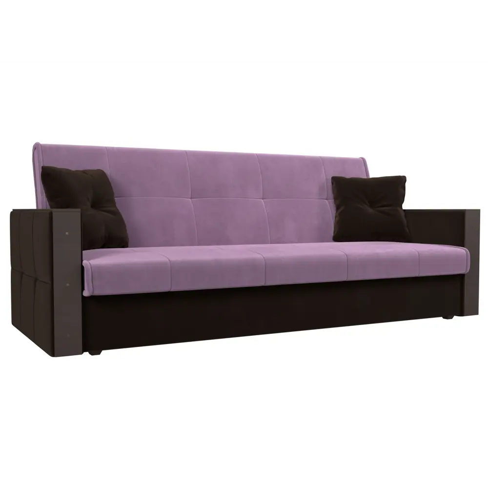 Фото Диван Лига диванов Валенсия 210x90x85 см микровельвет цвет сиреневый/коричневый Фото Диван Лига диванов Валенсия 210x90x85 см микровельвет цвет сиреневый/коричневый