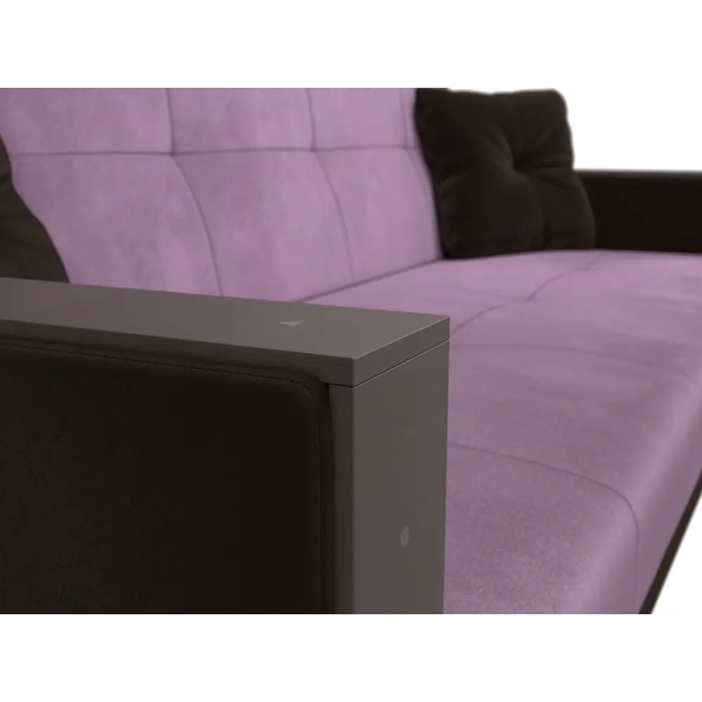 Фото 4 Диван Лига диванов Валенсия 210x90x85 см микровельвет цвет сиреневый/коричневый Фото 4 Диван Лига диванов Валенсия 210x90x85 см микровельвет цвет сиреневый/коричневый