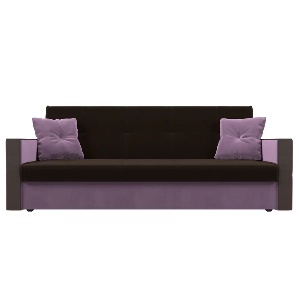 Фото 2 Диван Лига диванов Валенсия 210x90x85 см микровельвет цвет коричневый/сиреневый Фото 2 Диван Лига диванов Валенсия 210x90x85 см микровельвет цвет коричневый/сиреневый