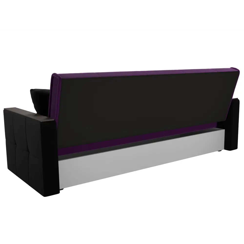 Фото 7 Диван Лига диванов Валенсия 210x90x85 см микровельвет цвет черный/фиолетовый Фото 7 Диван Лига диванов Валенсия 210x90x85 см микровельвет цвет черный/фиолетовый