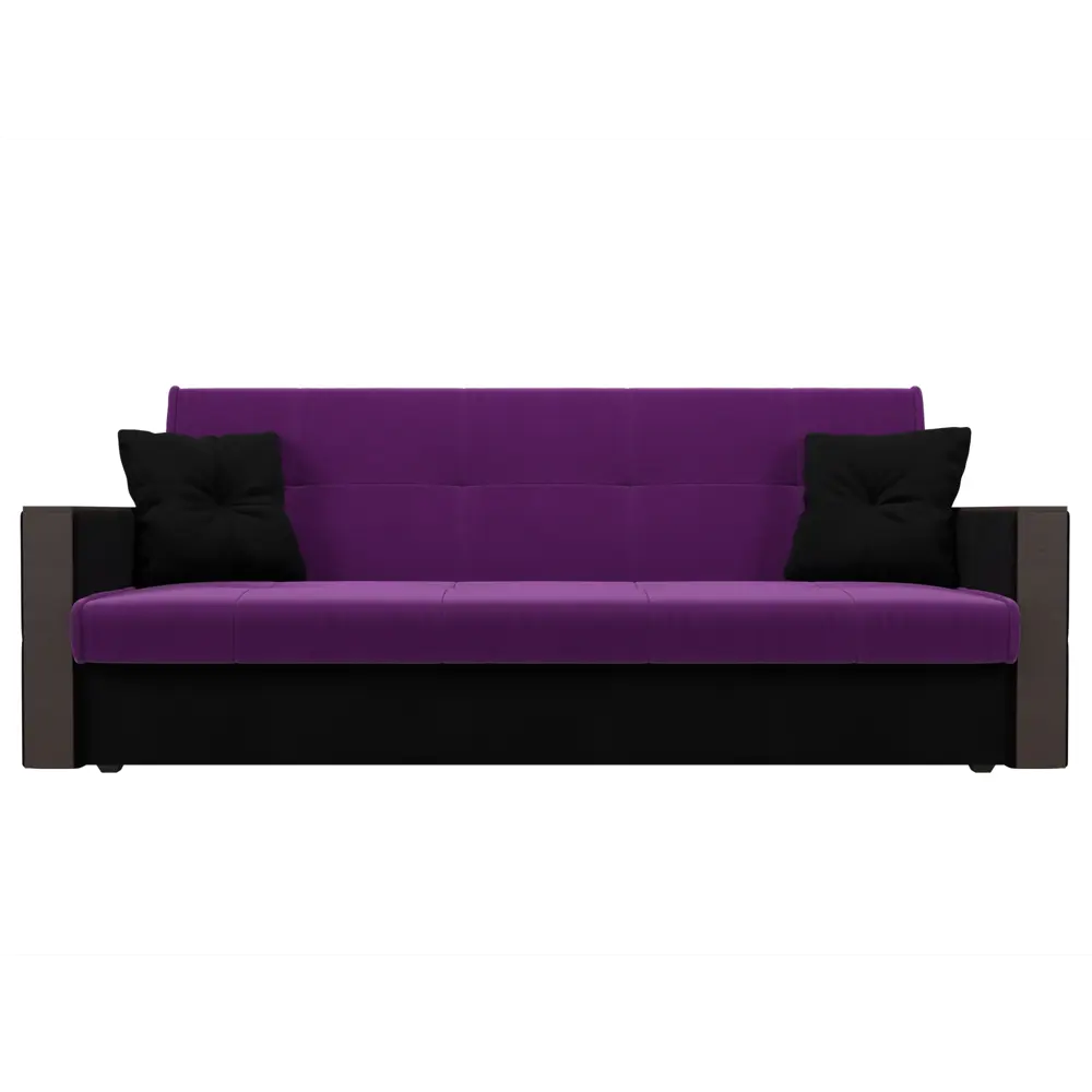Фото 2 Диван Лига диванов Валенсия 210x90x85 см микровельвет цвет черный/фиолетовый Фото 2 Диван Лига диванов Валенсия 210x90x85 см микровельвет цвет черный/фиолетовый