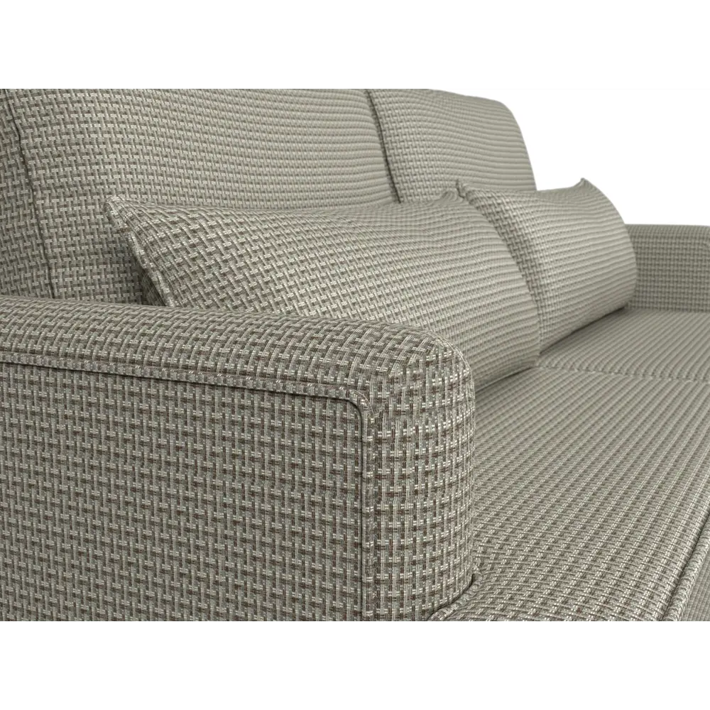 Фото 4 Диван Лига диванов Джерси 218x95x102 см рогожка цвет бежевый кофру 02 Фото 4 Диван Лига диванов Джерси 218x95x102 см рогожка цвет бежевый кофру 02