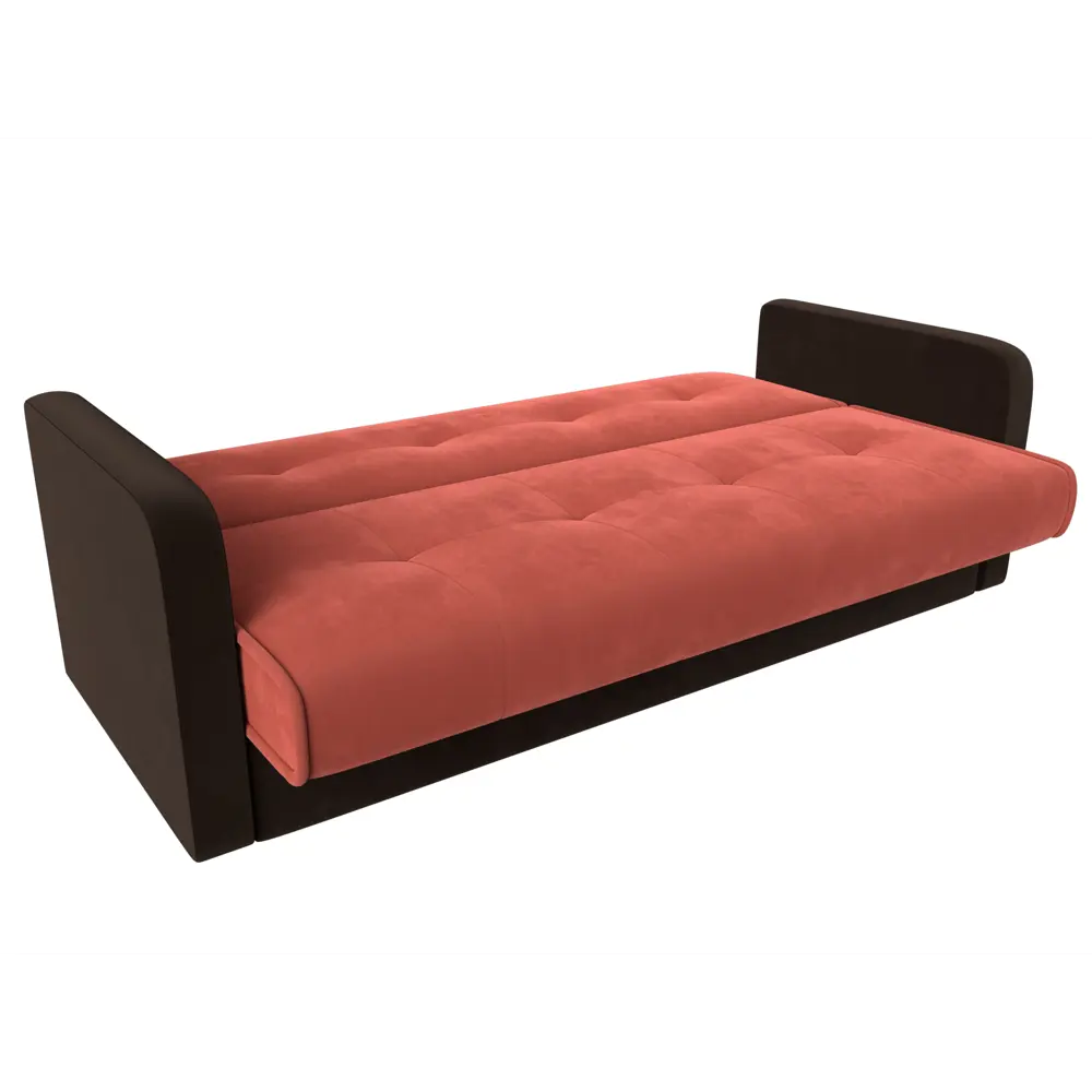 Фото 6 Диван-книжка Лига диванов Надежда 201x90x85 см микровельвет цвет коралловый/коричневый Фото 6 Диван-книжка Лига диванов Надежда 201x90x85 см микровельвет цвет коралловый/коричневый