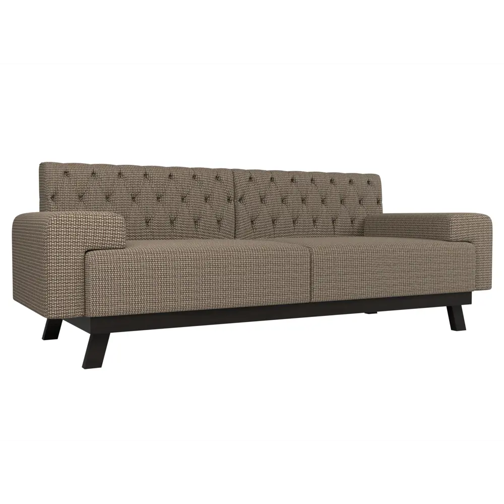 Фото Диван Лига диванов Мюнхен 109144 206x84x78 см рогожка цвет коричневый