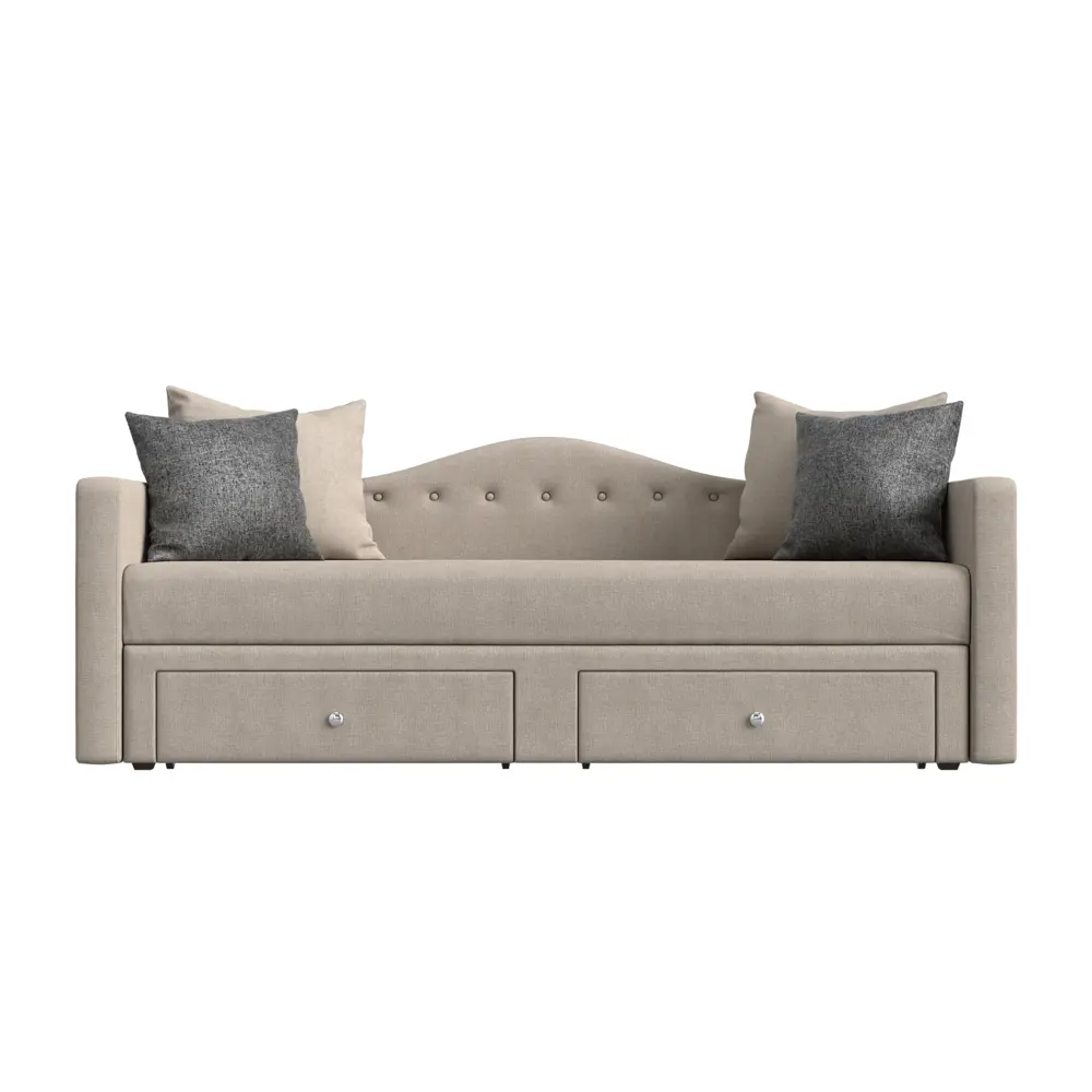 Фото 2 Диван Лига Диванов Дориан 100223 200x82x90 см рогожка цвет бежевый Фото 2 Диван Лига Диванов Дориан 100223 200x82x90 см рогожка цвет бежевый