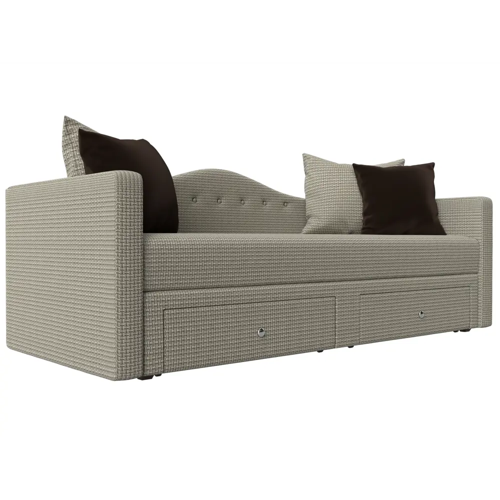 Фото Диван Лига Диванов Дориан 113733 200x82x90 см микровельвет цвет бежевый Фото Диван Лига Диванов Дориан 113733 200x82x90 см микровельвет цвет бежевый