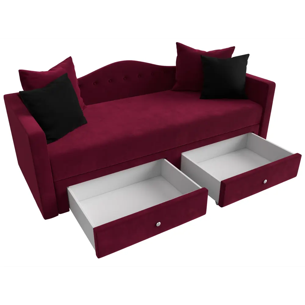 Фото 6 Диван Лига Диванов Дориан 113729 200x82x90 см микровельвет цвет бордовый Фото 6 Диван Лига Диванов Дориан 113729 200x82x90 см микровельвет цвет бордовый