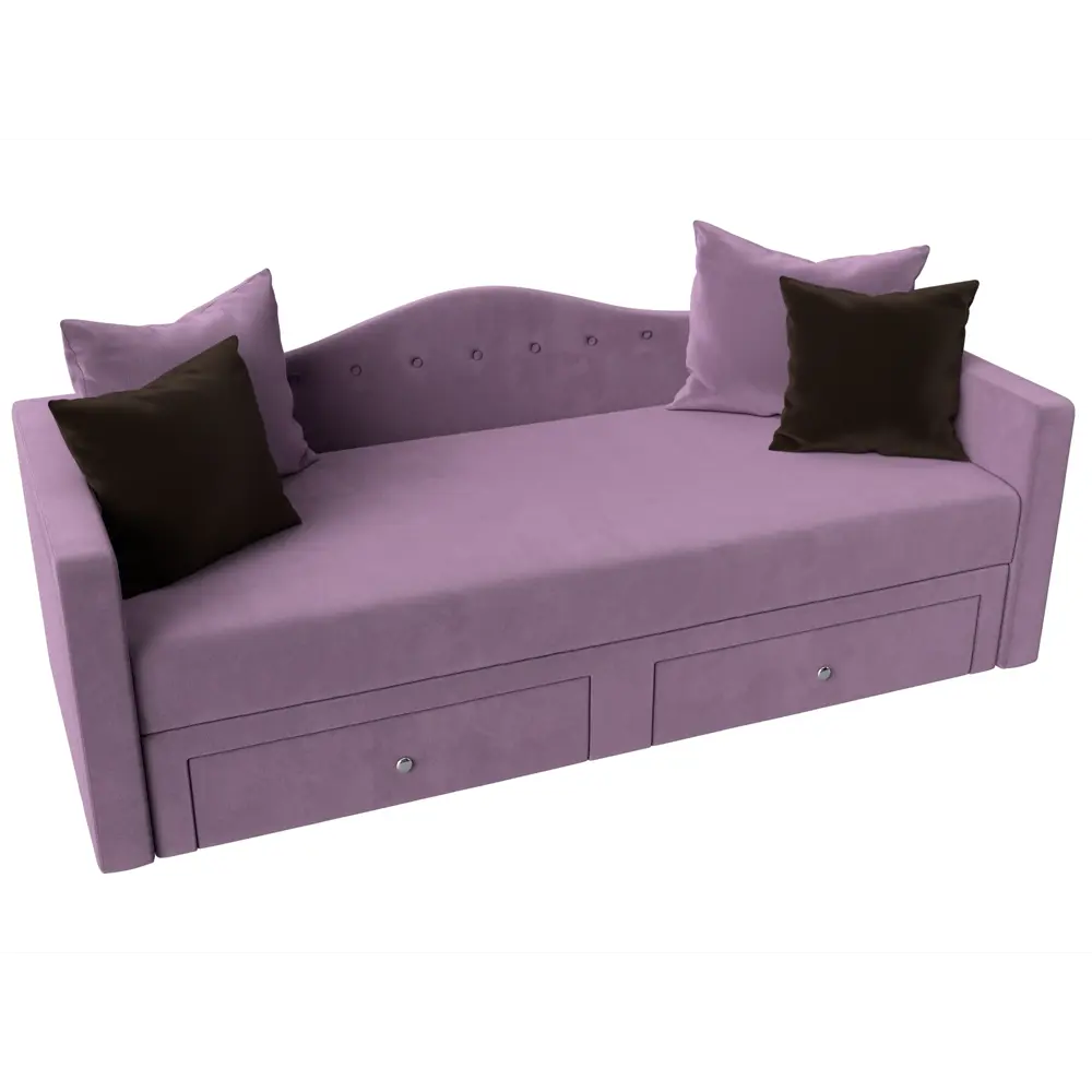 Фото 5 Диван Лига Диванов Дориан 113732 200x82x90 см микровельвет цвет сиреневый Фото 5 Диван Лига Диванов Дориан 113732 200x82x90 см микровельвет цвет сиреневый