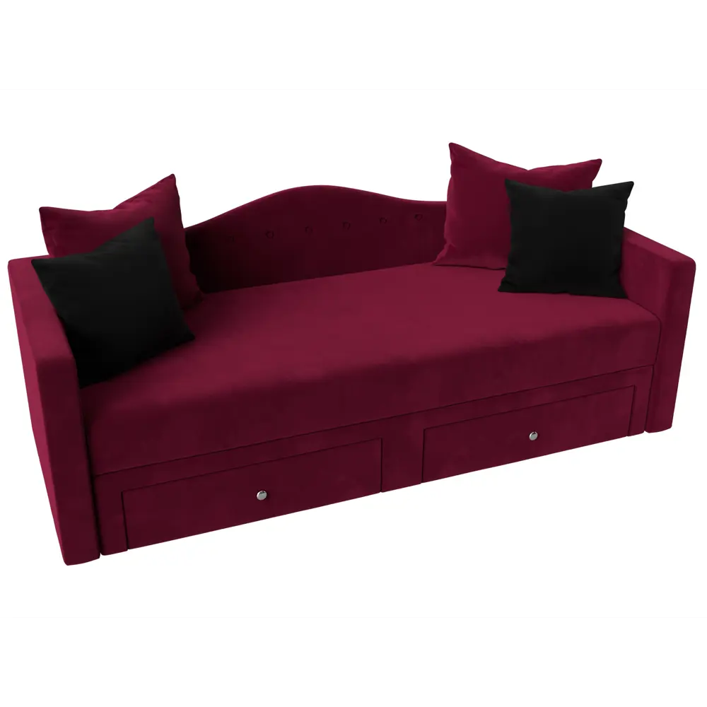 Фото 5 Диван Лига Диванов Дориан 113729 200x82x90 см микровельвет цвет бордовый Фото 5 Диван Лига Диванов Дориан 113729 200x82x90 см микровельвет цвет бордовый