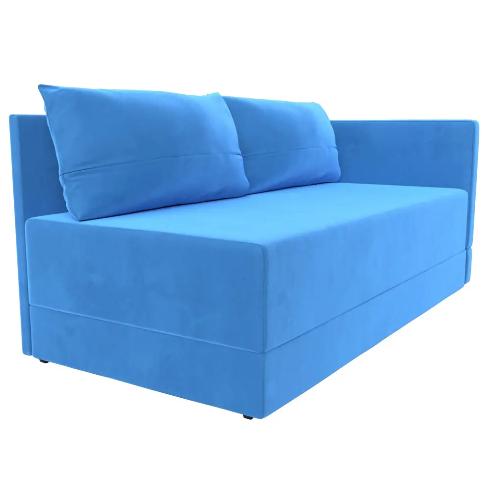 Фото 3 Кушетка Лига Диванов Никас 118393 150x73x82 см велюр цвет голубой