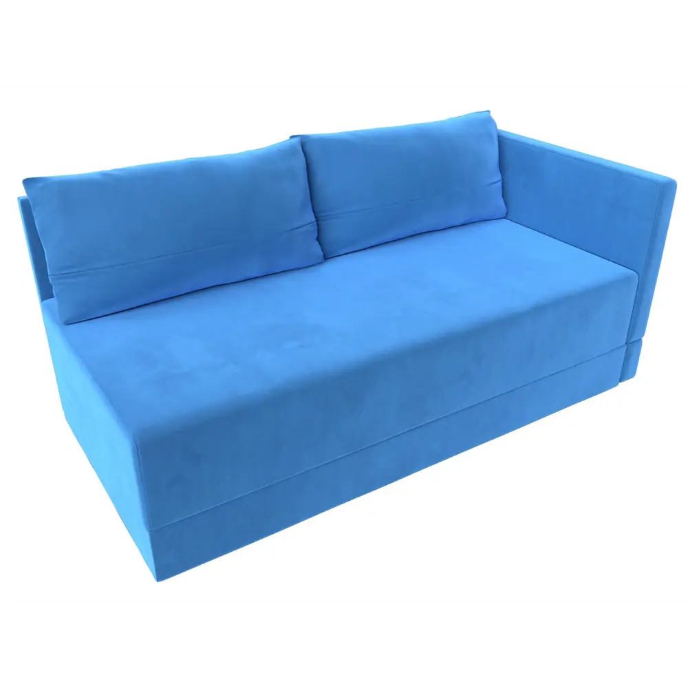 Фото 5 Кушетка Лига Диванов Никас 118393 150x73x82 см велюр цвет голубой