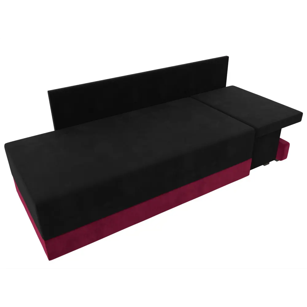 Фото 8 Кушетка Лига Диванов Никас 118416 150x73x82 см вельвет цвет чёрный,бордовый