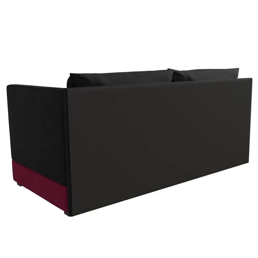 Фото 6 Кушетка Лига Диванов Никас 118416 150x73x82 см вельвет цвет чёрный,бордовый