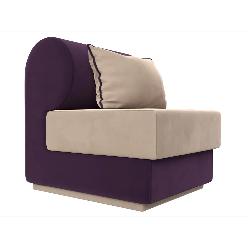Фото 5 Кресло Лига диванов Кипр 64x77x83 см велюр цвет бежевый/фиолетовый