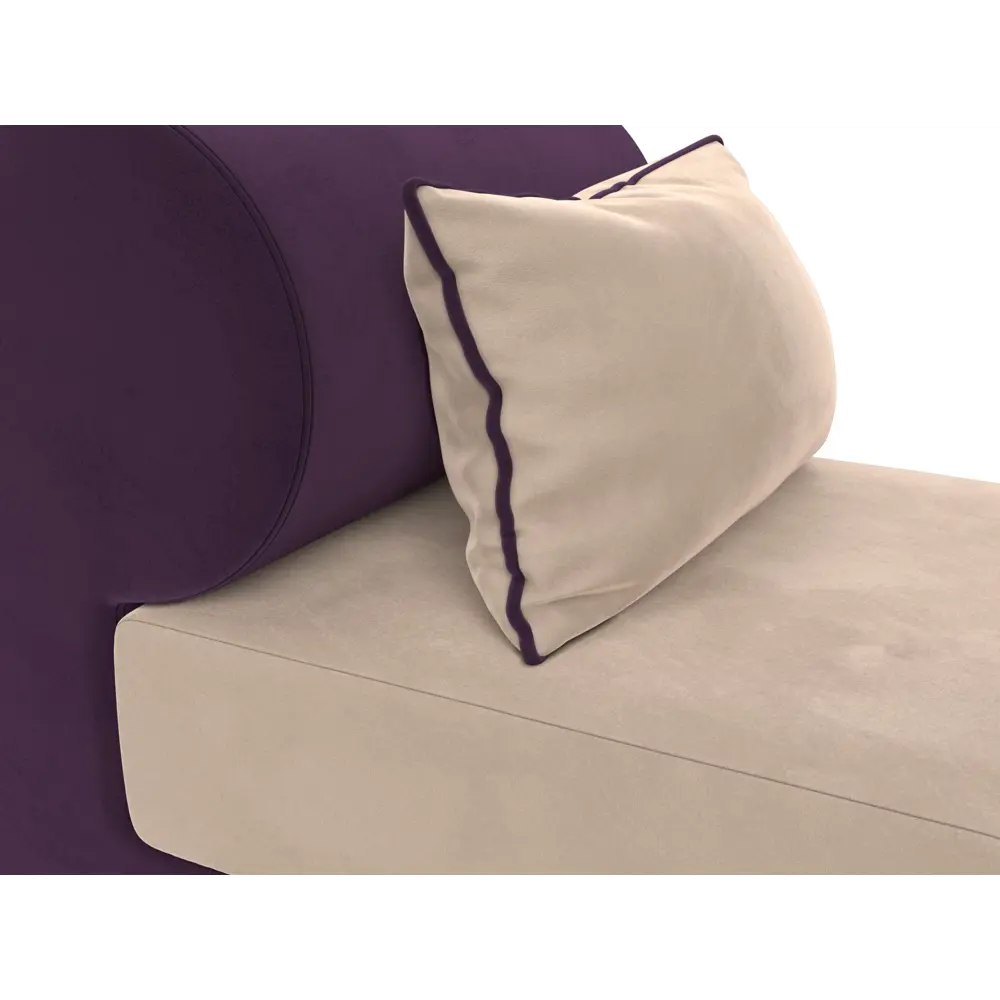 Фото 4 Кресло Лига диванов Кипр 64x77x83 см велюр цвет бежевый/фиолетовый