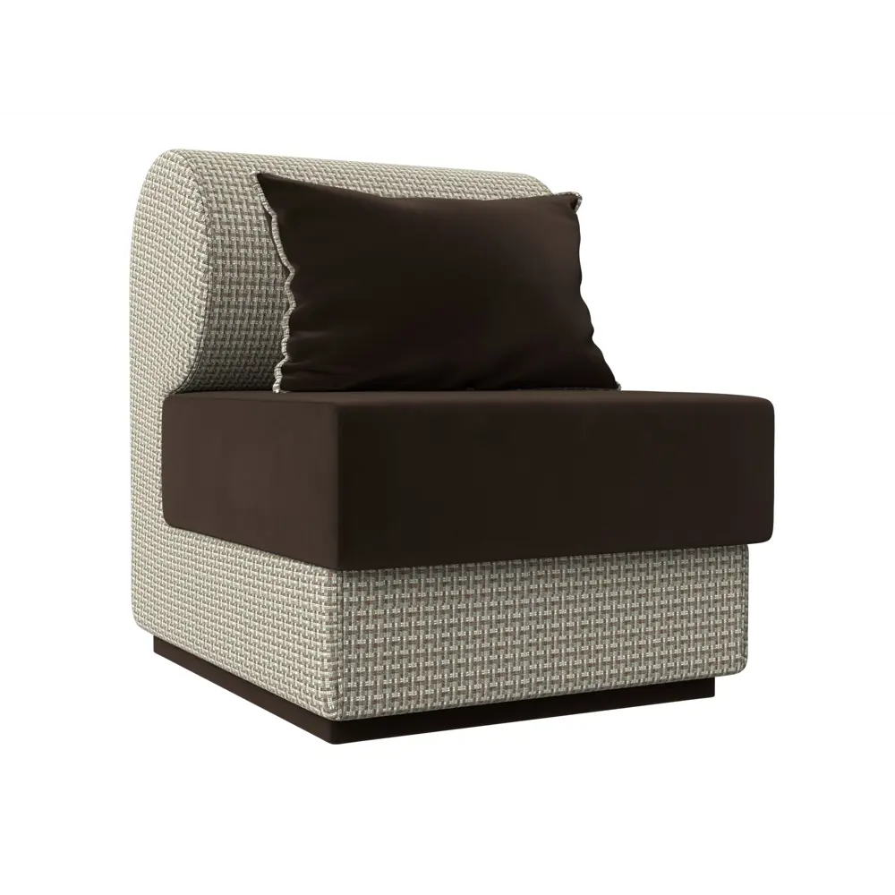 Фото Кресло Лига диванов Кипр 116368 64x77x83 см вельвет цвет коричневый