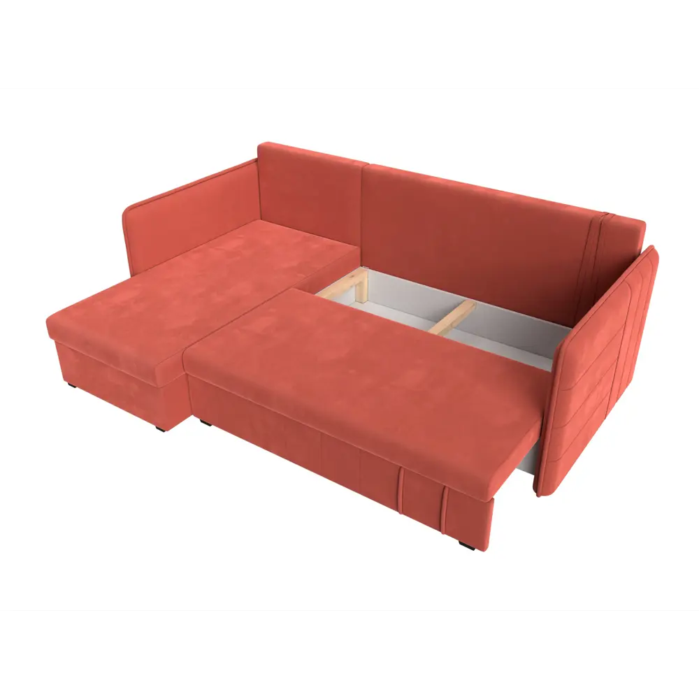 Фото 3 Диван Лига Диванов Слим 119979L 213x85x140 см вельвет цвет красный Фото 3 Диван Лига Диванов Слим 119979L 213x85x140 см вельвет цвет красный