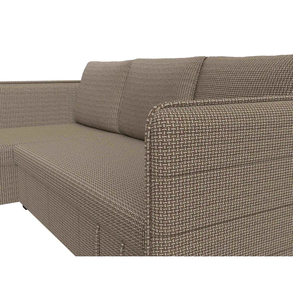 Фото 6 Диван Лига Диванов Слим 119983L 213x85x140 см рогожка цвет коричневый Фото 6 Диван Лига Диванов Слим 119983L 213x85x140 см рогожка цвет коричневый