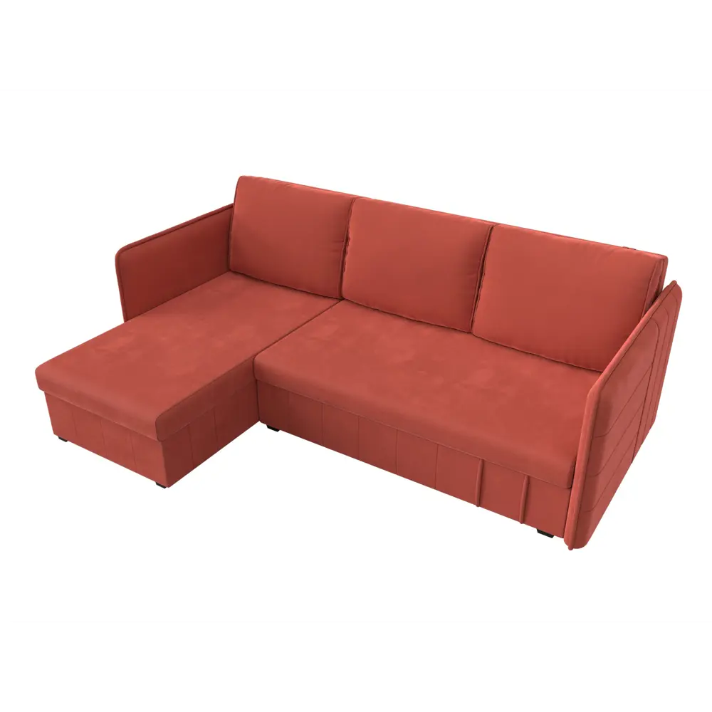 Фото 5 Диван Лига Диванов Слим 119979L 213x85x140 см вельвет цвет красный Фото 5 Диван Лига Диванов Слим 119979L 213x85x140 см вельвет цвет красный