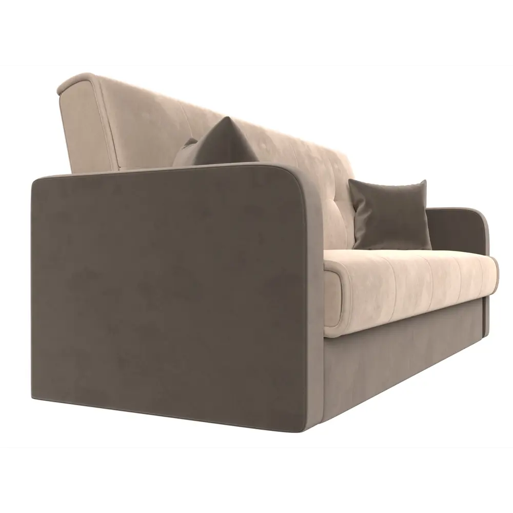 Фото 3 Диван-книжка Лига диванов Надежда 201x90x85 см велюр цвет бежевый/коричневый Фото 3 Диван-книжка Лига диванов Надежда 201x90x85 см велюр цвет бежевый/коричневый