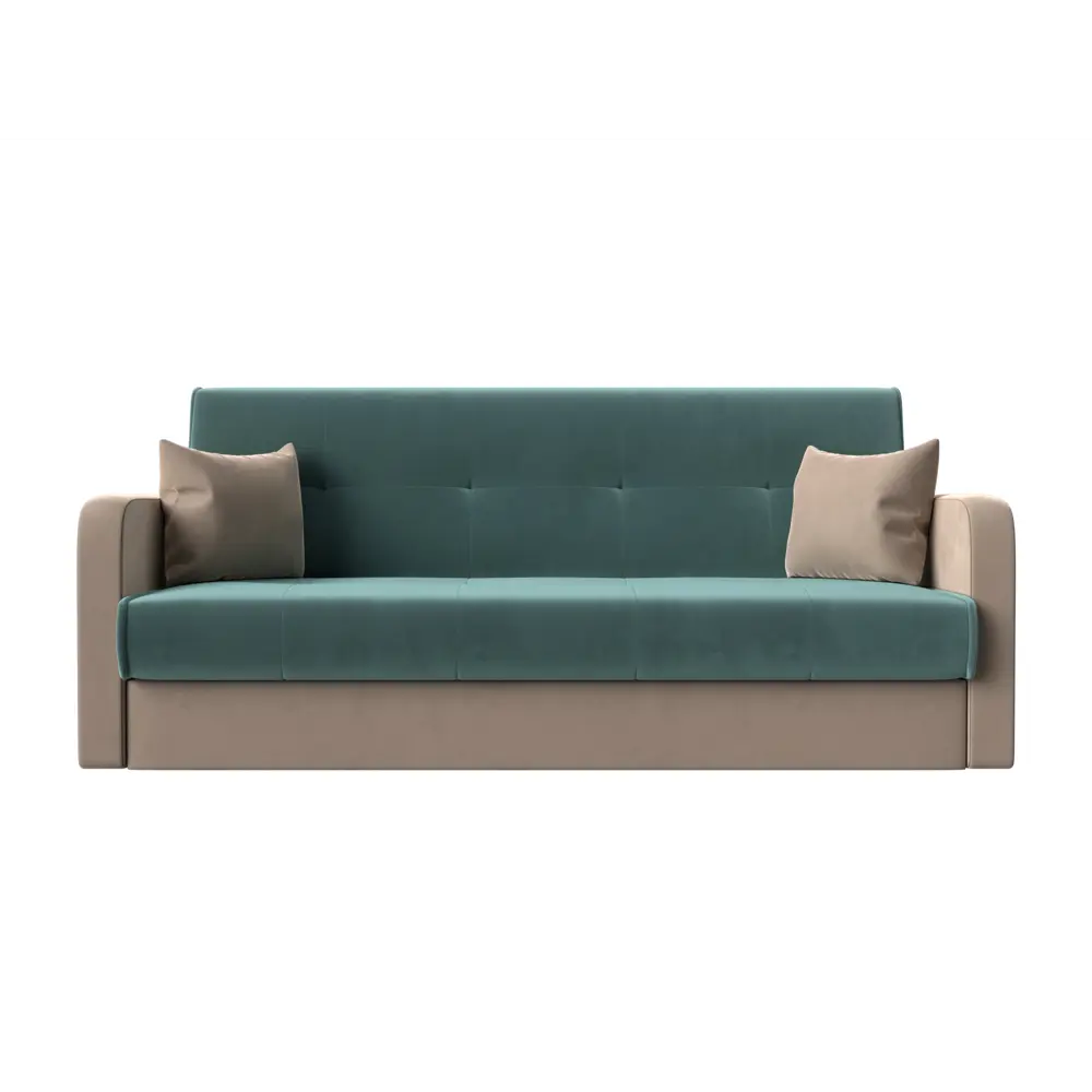 Фото 2 Диван-книжка Лига диванов Надежда 201x90x85 см велюр цвет бирюзовый/бежевый Фото 2 Диван-книжка Лига диванов Надежда 201x90x85 см велюр цвет бирюзовый/бежевый