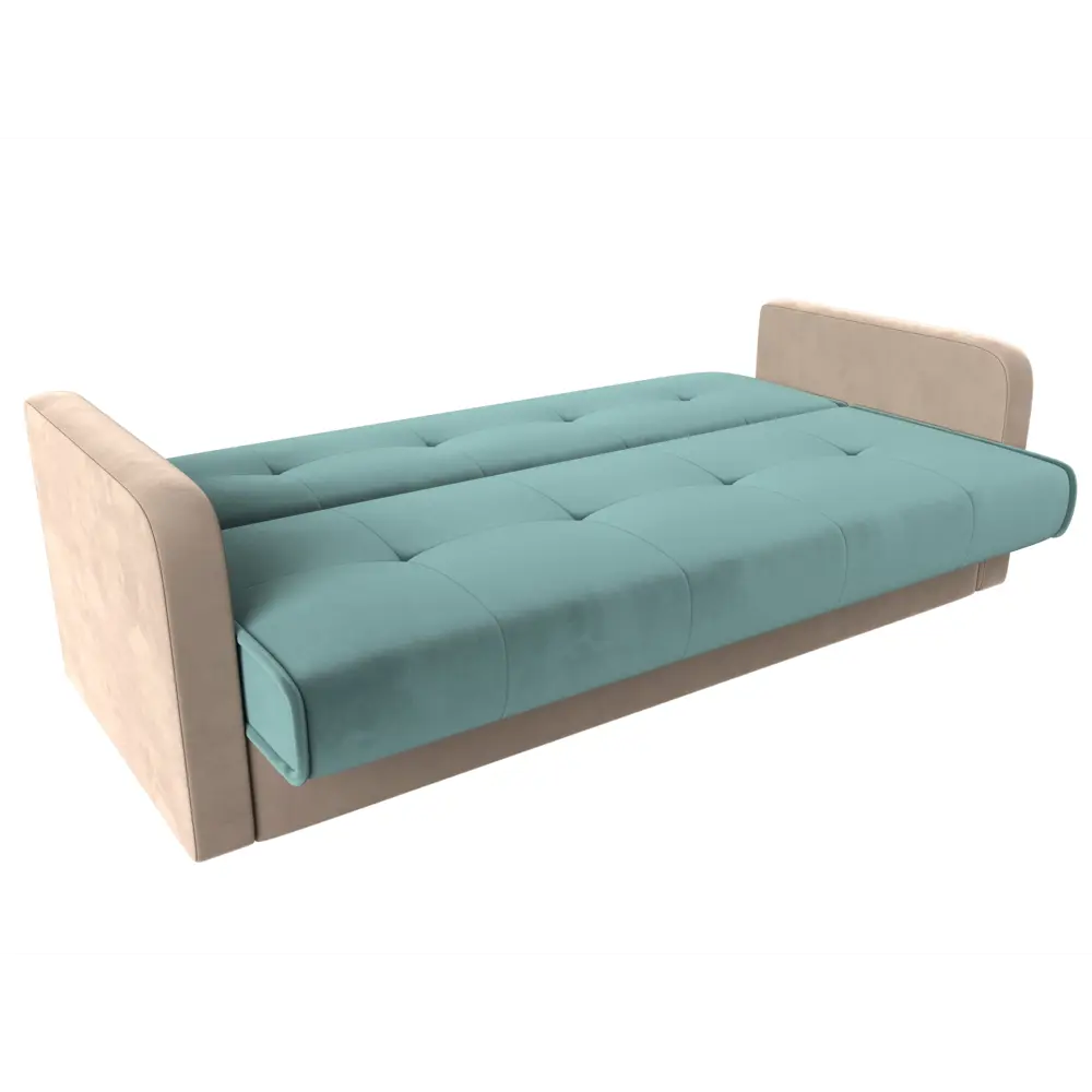 Фото 6 Диван-книжка Лига диванов Надежда 201x90x85 см велюр цвет бирюзовый/бежевый Фото 6 Диван-книжка Лига диванов Надежда 201x90x85 см велюр цвет бирюзовый/бежевый