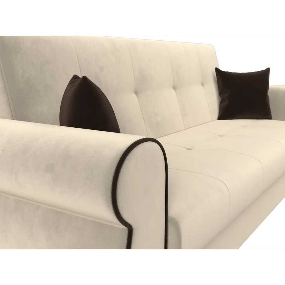 Фото 2 Раскладной диван Лига Диванов Лига-019 118350 222x90x83 см вельвет цвет бежевый