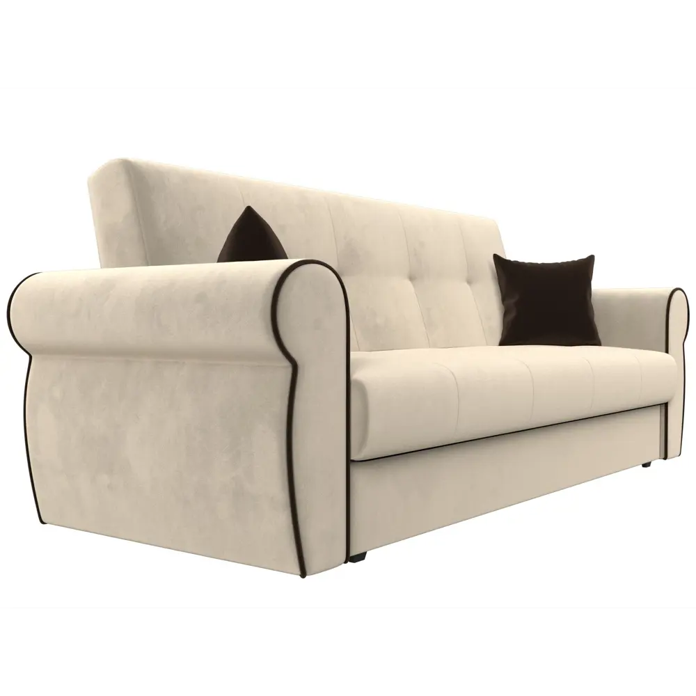 Фото Раскладной диван Лига Диванов Лига-019 118350 222x90x83 см вельвет цвет бежевый