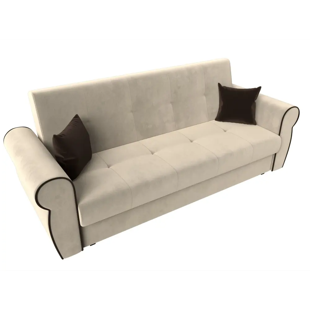 Фото 3 Раскладной диван Лига Диванов Лига-019 118350 222x90x83 см вельвет цвет бежевый