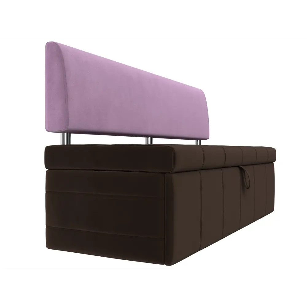Фото 6 Диван кухонный Лига Диванов Стоун 115982 182x87x65 см микровельвет цвет коричневый/сиреневый