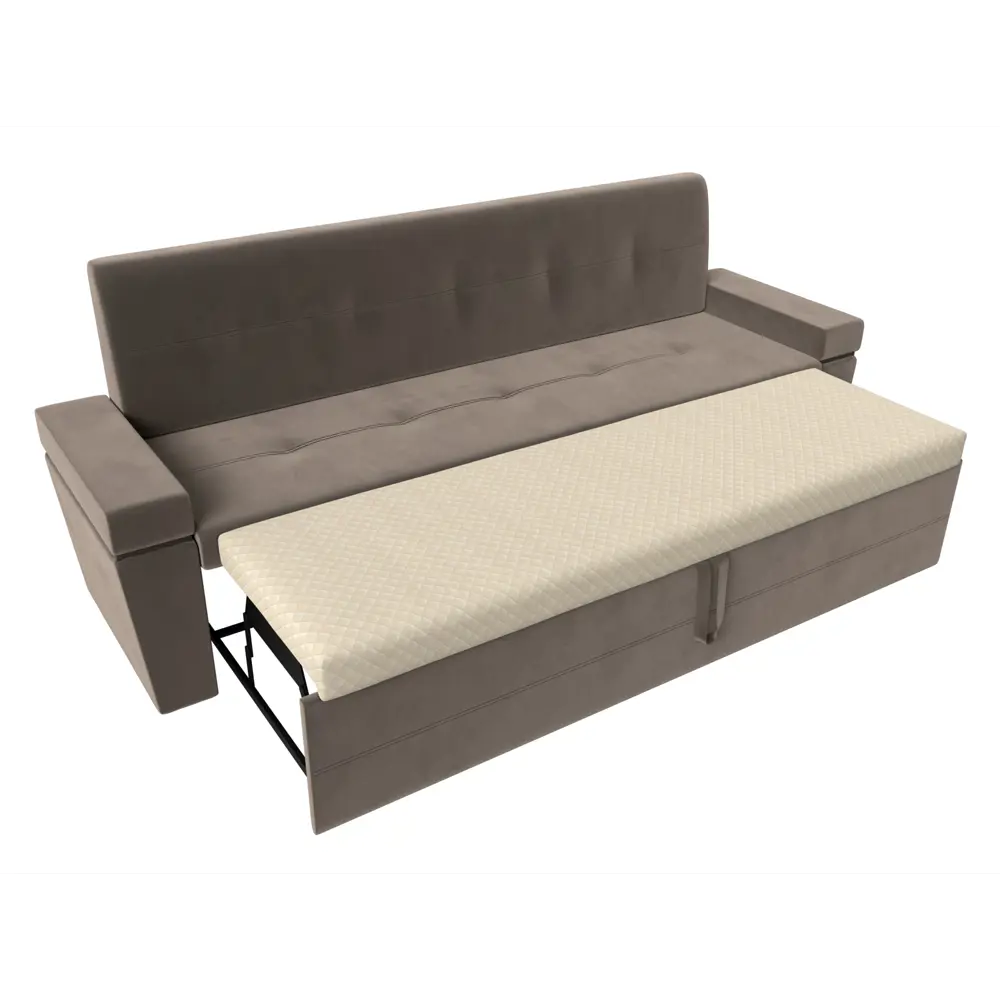 Фото 6 Диван кухонный Лига Диванов Деметра 217x80x58 см велюр цвет коричневый